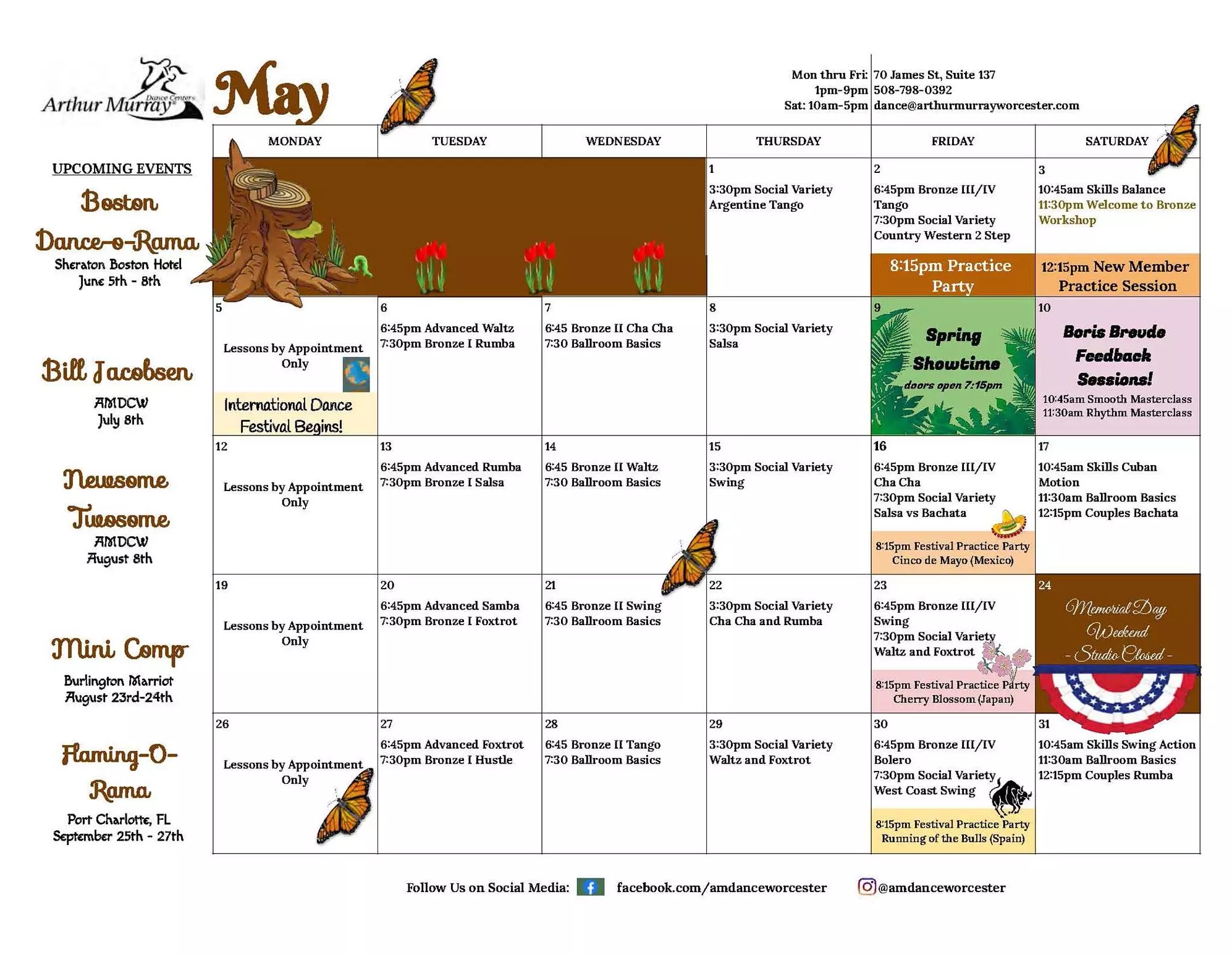 2025 May - Worcester Calendar