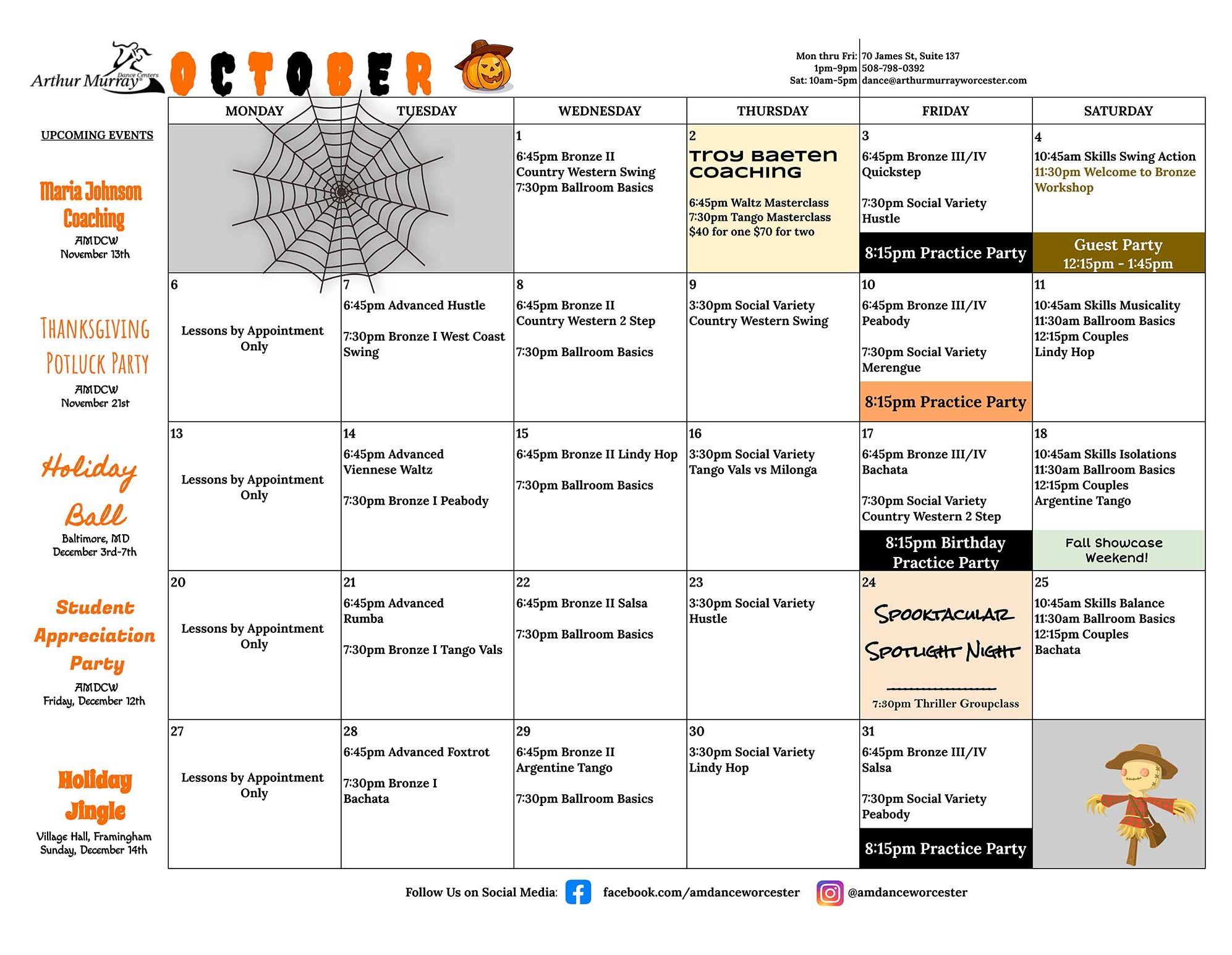 October 2025 Calendar - Worcester