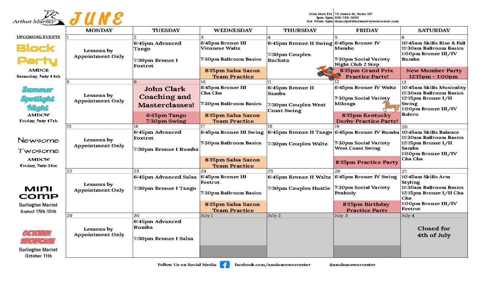 June 2026 Calendar - Worcester